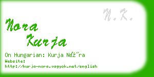 nora kurja business card